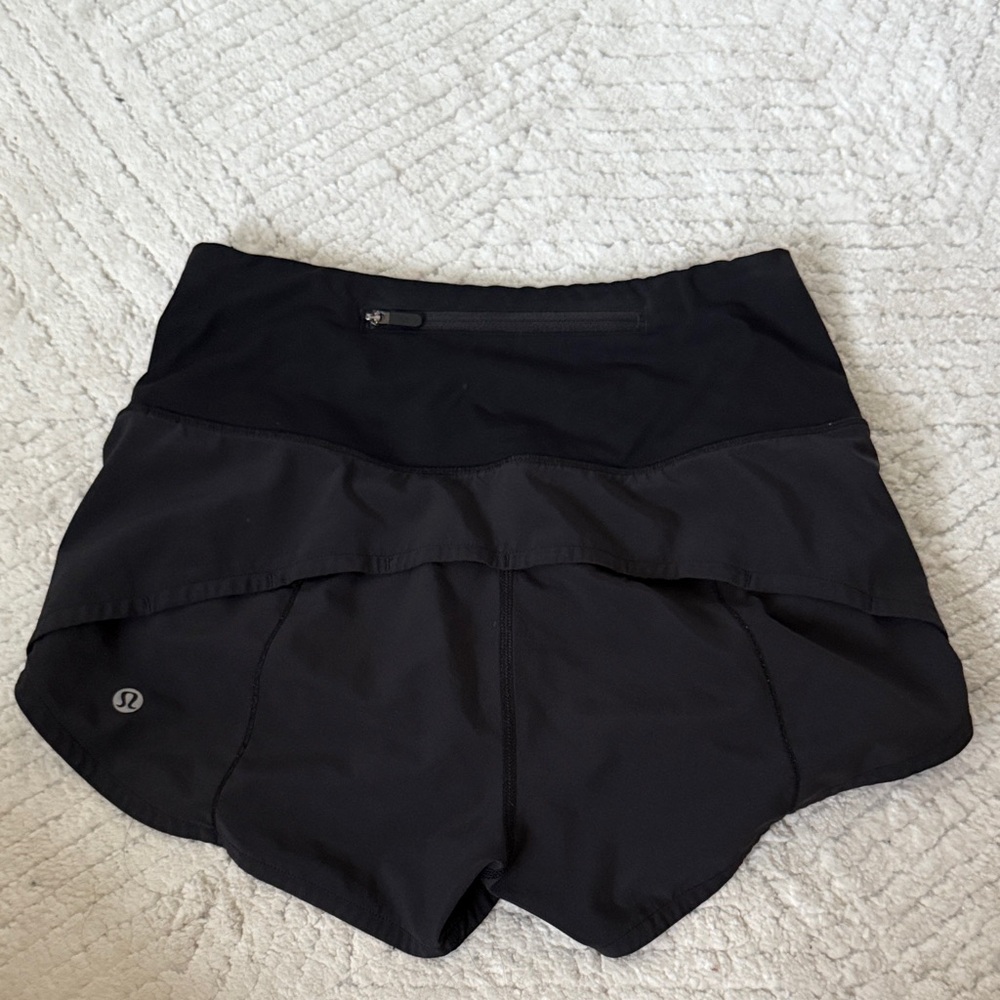 lululemon athletica Women's Black Speed high rise Shorts size 2